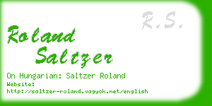 roland saltzer business card